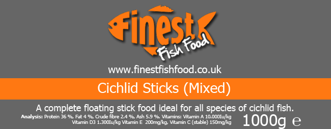 1kg Mixed Cichlid Sticks